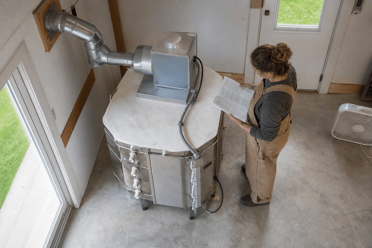 Ventilation d'un four pour céramique électrique à domicile
