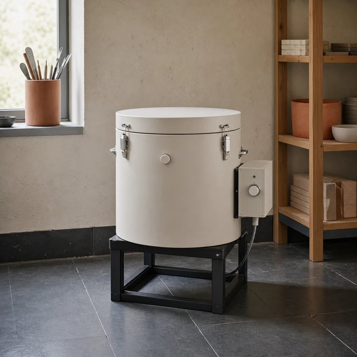 A studio electric kiln