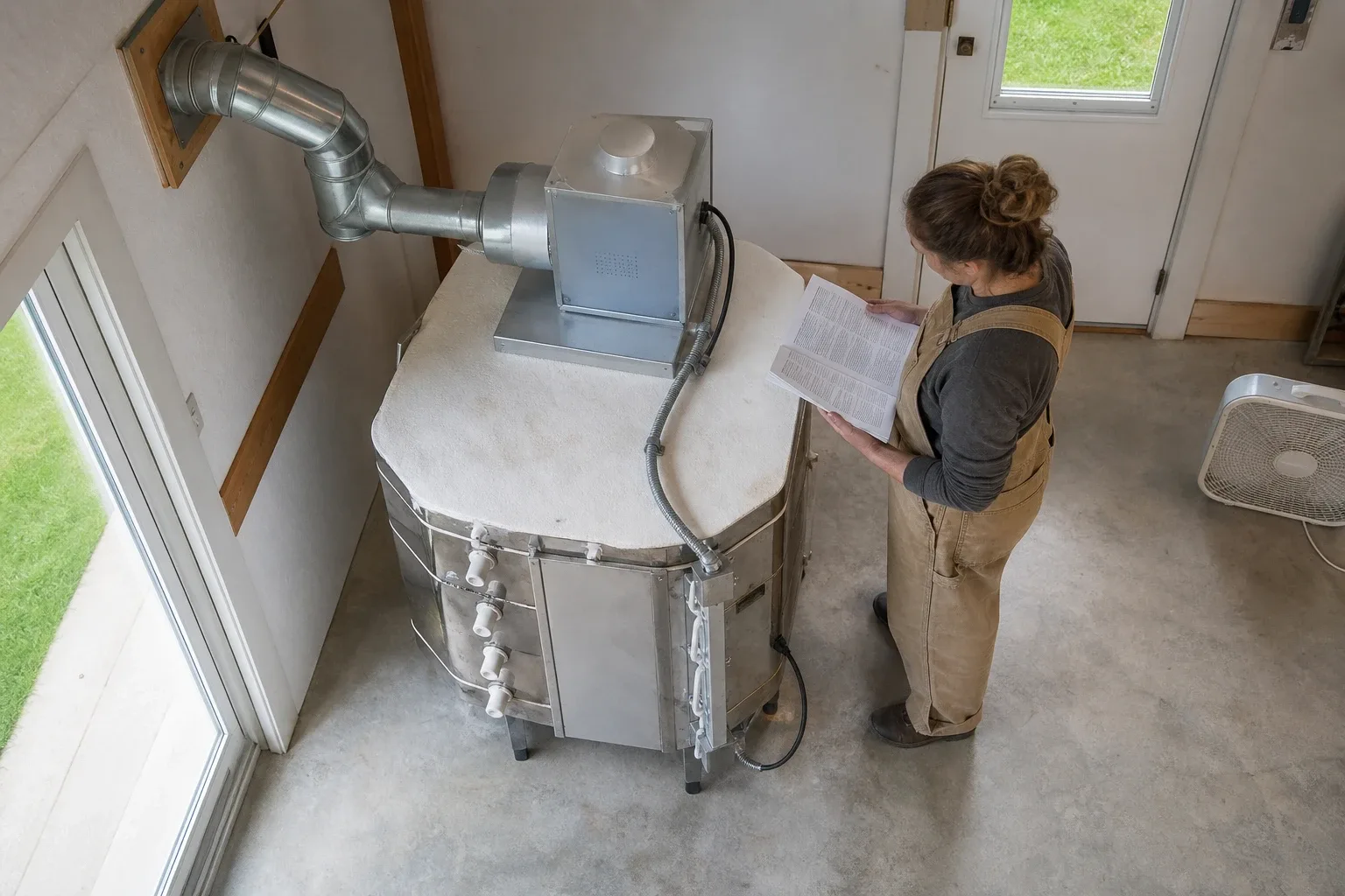 Electric Kiln Ventilation for a Home Studio